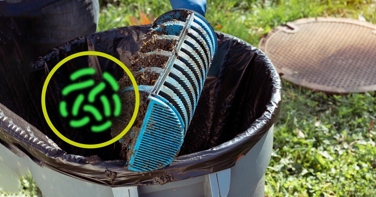 How Do I Add More Bacteria to My Septic Tank? & How to Restore Septic Tank Bacteria? 1 Septic tank filter being cleaned with a focus on bacteria symbol indicating restoration of bacterial balance.
